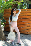 White Pilates Wrap Top