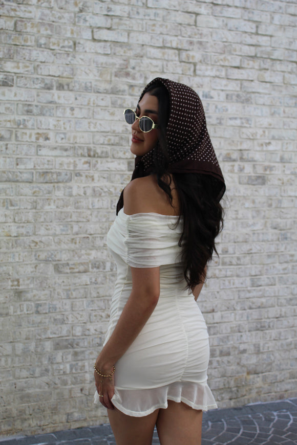 Brown Polka Dot scarf