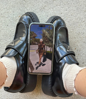 fall inspo, chocolate earth tones, trendy style, fashion set, prada shoes