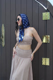 Navy Polka Dot Scarf