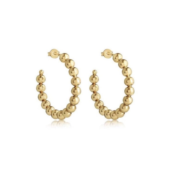 Beaded Hoop Earring
