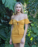 "Sarah" Mini Dress, Mustard