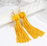 Yellow Tassel Earrings