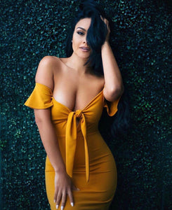 "Sarah" Mini Dress, Mustard